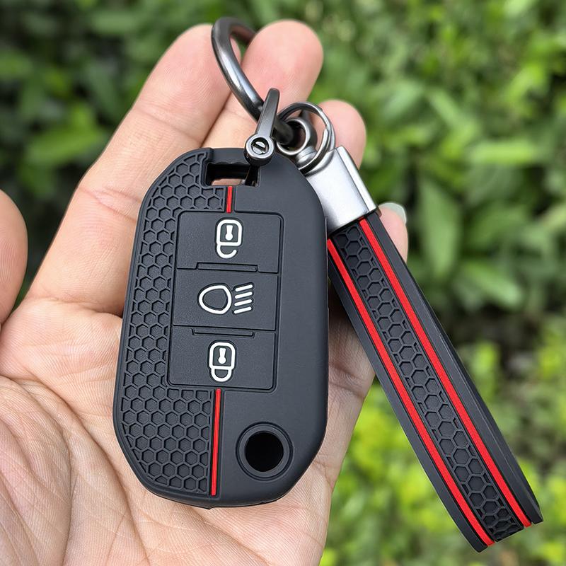 Силиконовый брелок Чехол для автомобильного ключа Для Peugeot 208 308 T9 508 2008 Для Citroen C4 Для Opel Corsa Crossland X Автоаксессуары