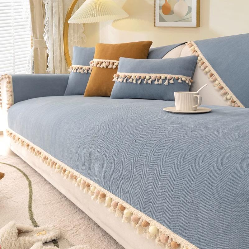 Cream Style Chenille Sofa Cushion Four Seasons Universal New Non-Slip Seat Cushions Sofa Cover Backrest Cover Towel