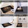 Tree of Life with Floral Fashionable Style Door Mat Machine Washable for Bathroom Bedroom Living Room Entrance