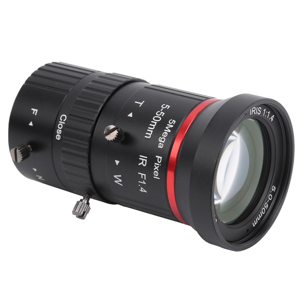 5MP Industrial Zoom Lens CS Mount Manual Aperture FL5?50mm Security CCTV Accessory