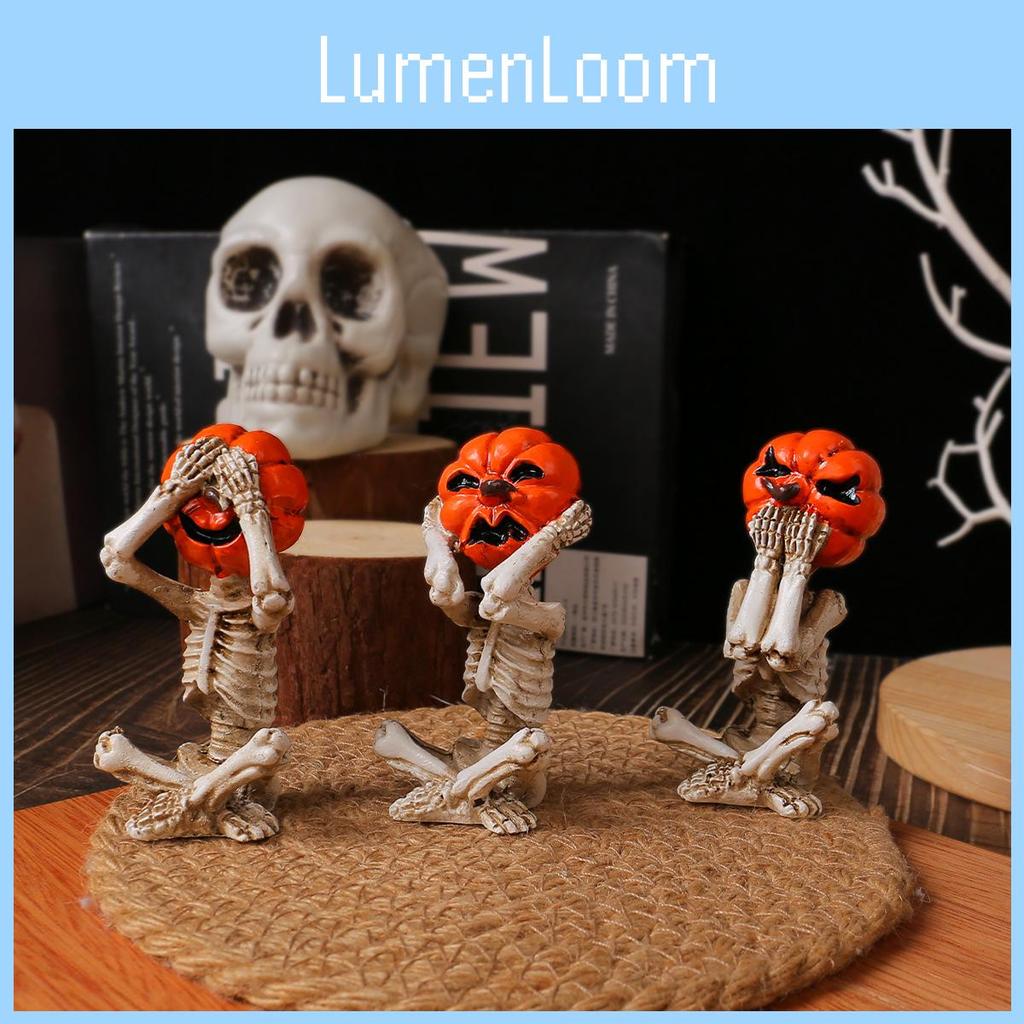 Spooky Pumpkin Head Skeleton Prop For Halloween Events And Festive Home Decor
