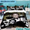 Custom Name 3PCS James Bond Movie Collage Bedding Set,Including  Duvet Cover And 2pcs Pillowcases Perfect for Bedroom,Dormitory,Fan Christmas gift