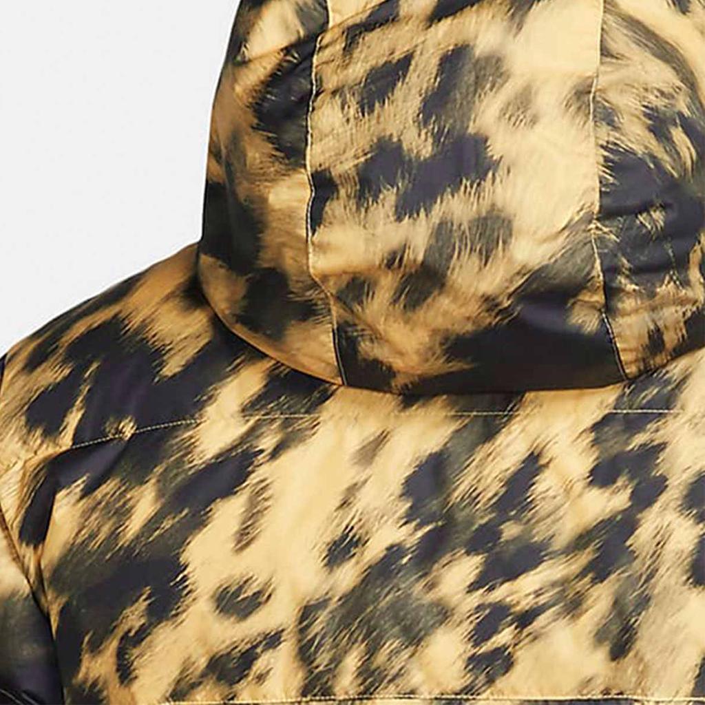 Nike Printed Logo Zip-Up Hooded Down Jacket Winter Men Jacket Yellow CU4407-700