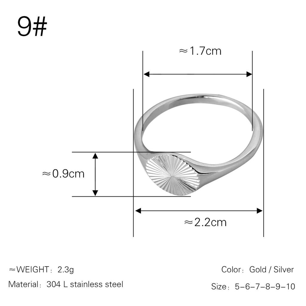 Кольцо-стек из 18-каратного золота с IP-покрытием 'Солнышко' - Модное ювелирное изделие с высокой полировкой, подарок