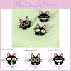 Cartoon Cat Brooch Pin Funny Black Cat Metal Badge Alloy Oil Drop Bag Accessory