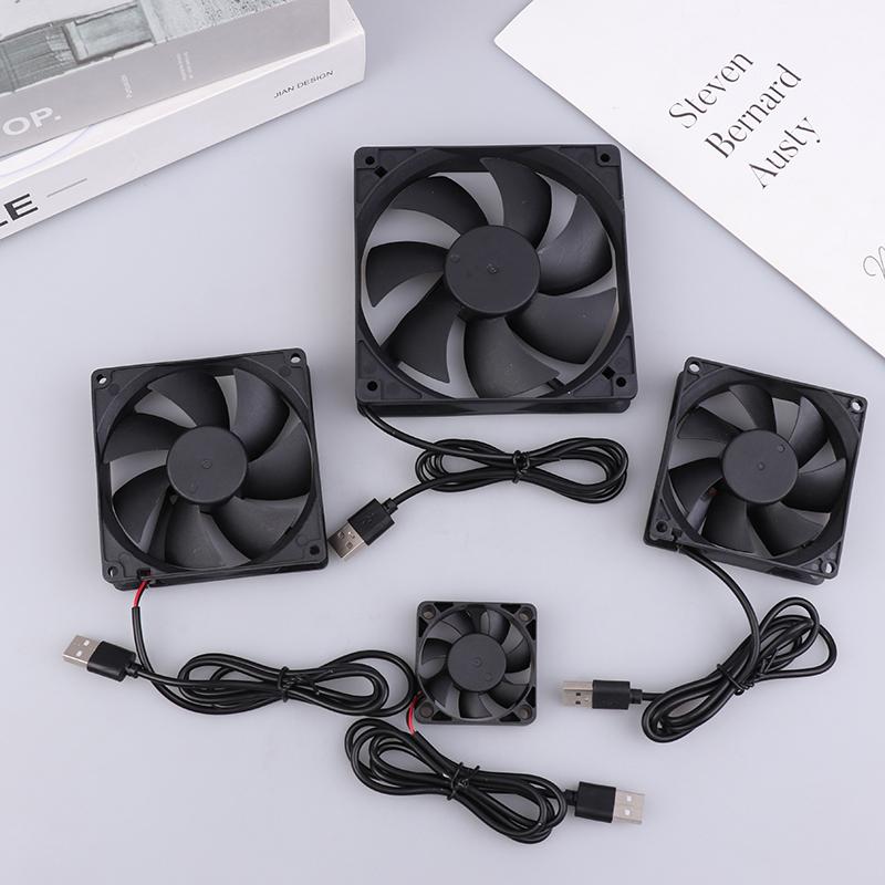 5V Бесщеточный Охлаждающий Вентилятор Usb Вентилятор для Роутера Корпус для Компьютера Охлаждающий Корпус для ТВ-Бокса 50 мм 80 мм 90 мм 120 мм ПК DIY Кулер Настольный Вентилятор