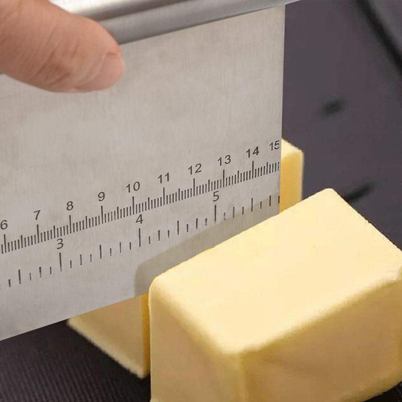 Скребок для теста из нержавеющей стали, резак для выпечки кондитерских изделий, скребок для теста для пиццы, резак для резки торта, кухонные аксессуары