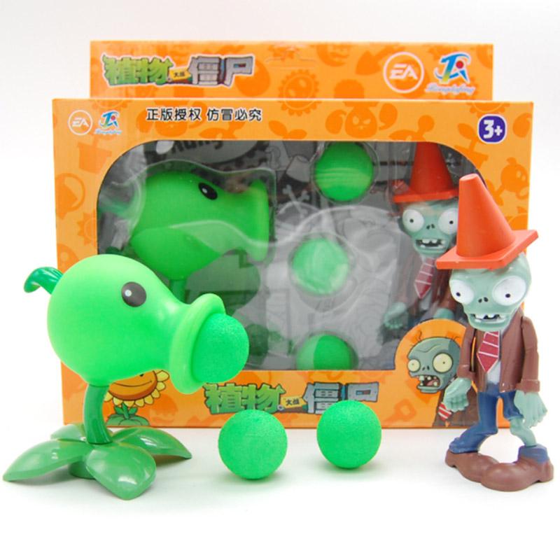 Plants vs Zombies 2 Cactus Peashooter Coconut Cannon AKEE Игрушечный набор из 6 игровых фигурок в стиле Мягкий силиконовый зомби, подарок на день рождения для мальчика