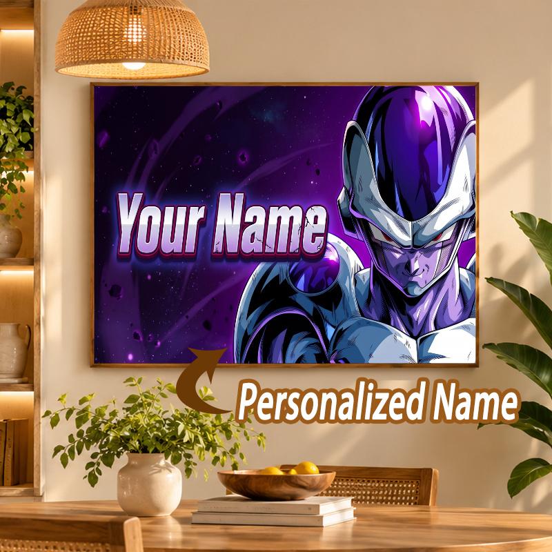 Frieza Custom Name Diamond Painting Personalized 5D Full Drill DIY Diamond Art Home Decor