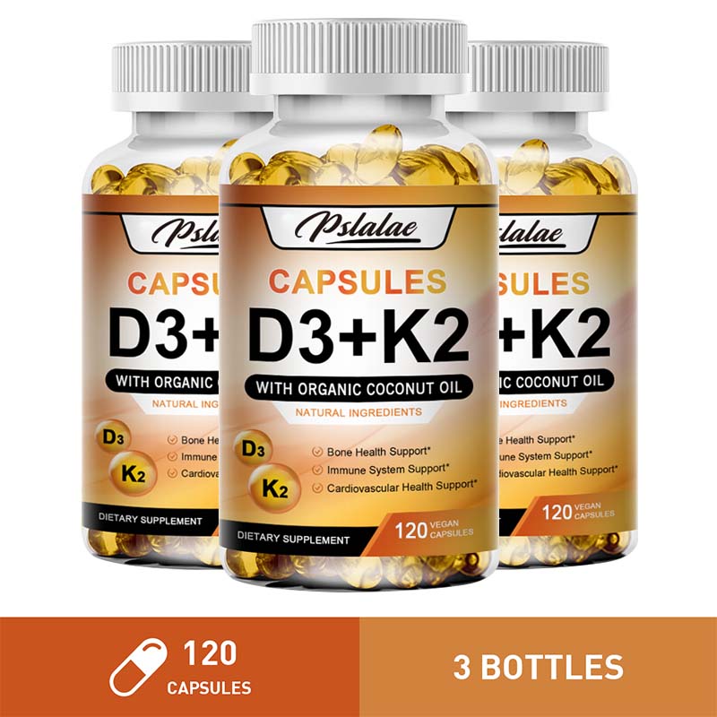 Pslalae - Vitamin D3 + K2 Capsules - Bone, Heart & Immune Health
