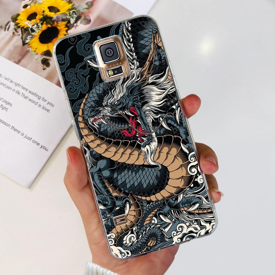 Чехол для Samsung Galaxy S5 G900F G900I i9600 S 5 Задняя крышка Крутой Рисованный Мягкий Силикон Прозрачный Чехол для Телефона Для Samsung S5 Neo Coque