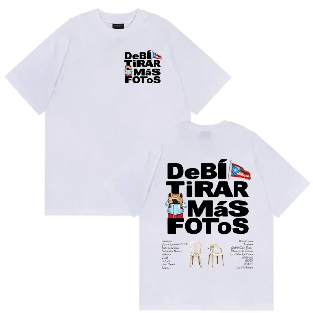 Funny Debi Tirar Mas Fotos DTMF Print T Shirt 2026 Bad Bunny Cotton Short Sleeve TShirts Men Women Fashion Male Graphic Tshirt