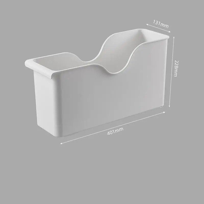 Большой ящик для хранения кухонной утвари, контейнер с колесиками, органайзер для кладовой, шкаф, кастрюля, горшок, держатель для специй, всякая всячина, пластик, белый