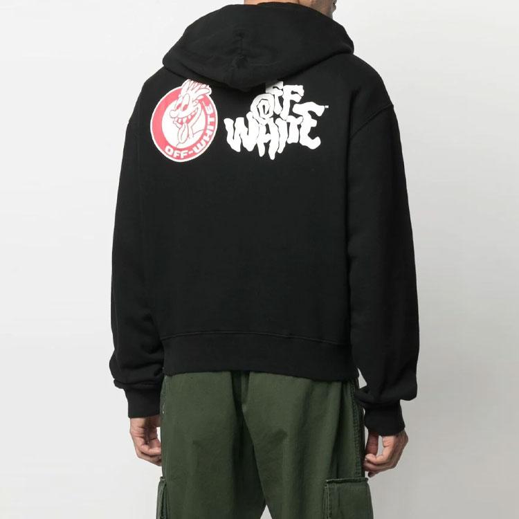 OFF WHITE Толстовка с красным язычком OMBB037S21FLE0061001