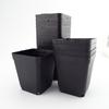 10pcs 7cm Gardening Plastic Black Color Flower Pots Planters Creative Small Square for Succulent Plants Vegetable