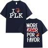 Rapper I Love Plk Graphics 100Cotton Music Tshirt 2026 New Summer Hip Hop Unisex Ventilate Short Sleeve Shirt Fan Gifts