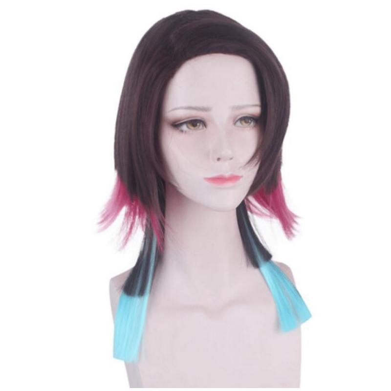 Аниме 28 см короткий парик косплей Demon Slayer Kimetsu no Yaiba Enmu костюм для мужчин и женщин термостойкие синтетические волосы вечерние парики