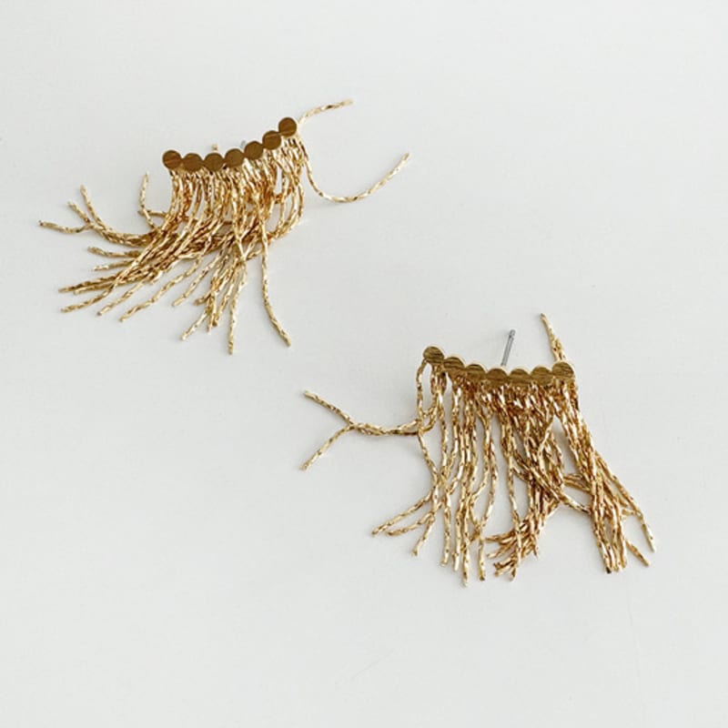 Серьги-шторки August Harmony с блестками / 2 цвета