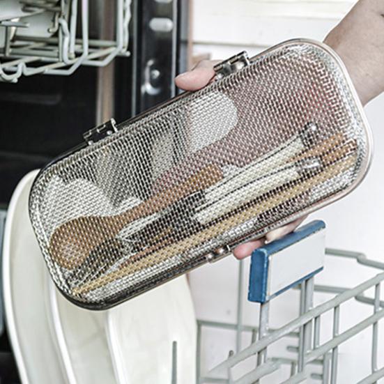 Stainless Steel Mesh Utensil Basket Dishwasher Safe Drying Rack