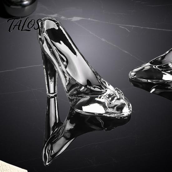 Стабильное Ornament с плоским дном, Хрустально-прозрачный Стеклянный Ornament в виде туфли, Прозрачная Фигурка на высоком каблуке, Коллекционная Сказочная Скульптура из Искусственного Хрусталя для Женщин