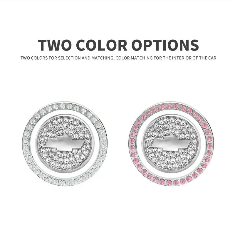 Car Start Switch Button Auto Decorative Diamond Stickers for Chevrolet Silverado Impala Malibu Equinox Cruze Camaro Blazer Aveo
