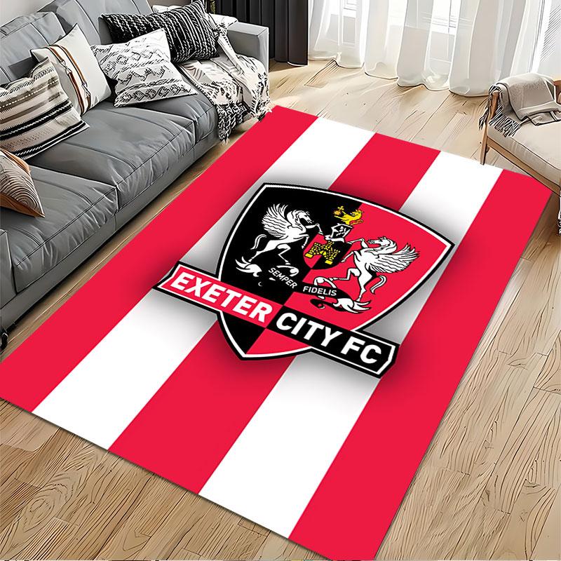 Exeter City FC Logo Carpet suitable as a non-slip mat for the living room or bedroom sofa