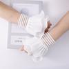 Double Layered Flared Ruffled Wrist Sleeves Fake Cuffs Ornaments Black White Detachable False Sleeves For Shirt Sweater