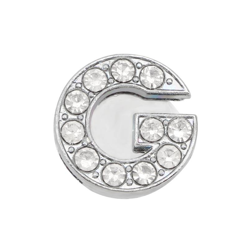 1 шт. Шармы для обуви Блестящие Стразы Буква Кристалл Алфавит Шарм для обуви Украшения Ювелирные изделия Слайдер Браслет Наручные повязки Аксессуар