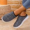 Fashion Women Spring Autumn New Fashion Round Toe Baotou Slippers Flat Bottom Lightweight Women Slipper Casual Cottom Indoor Half Slides