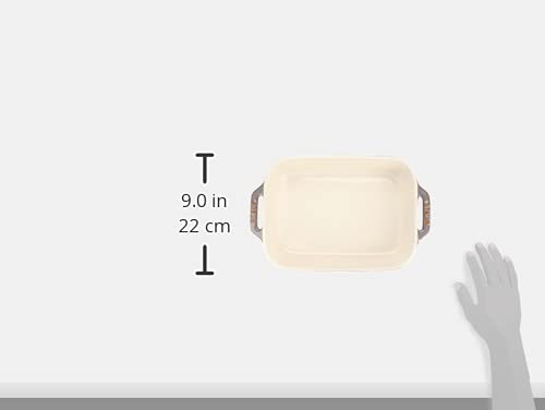 STAUB Прямоугольное блюдо, Античный серый, 27 x 20 см, Керамическое блюдо для гратена, Безопасно для духовки и микроволновой печи [Официальный японский продукт] Блюдо 40511-884