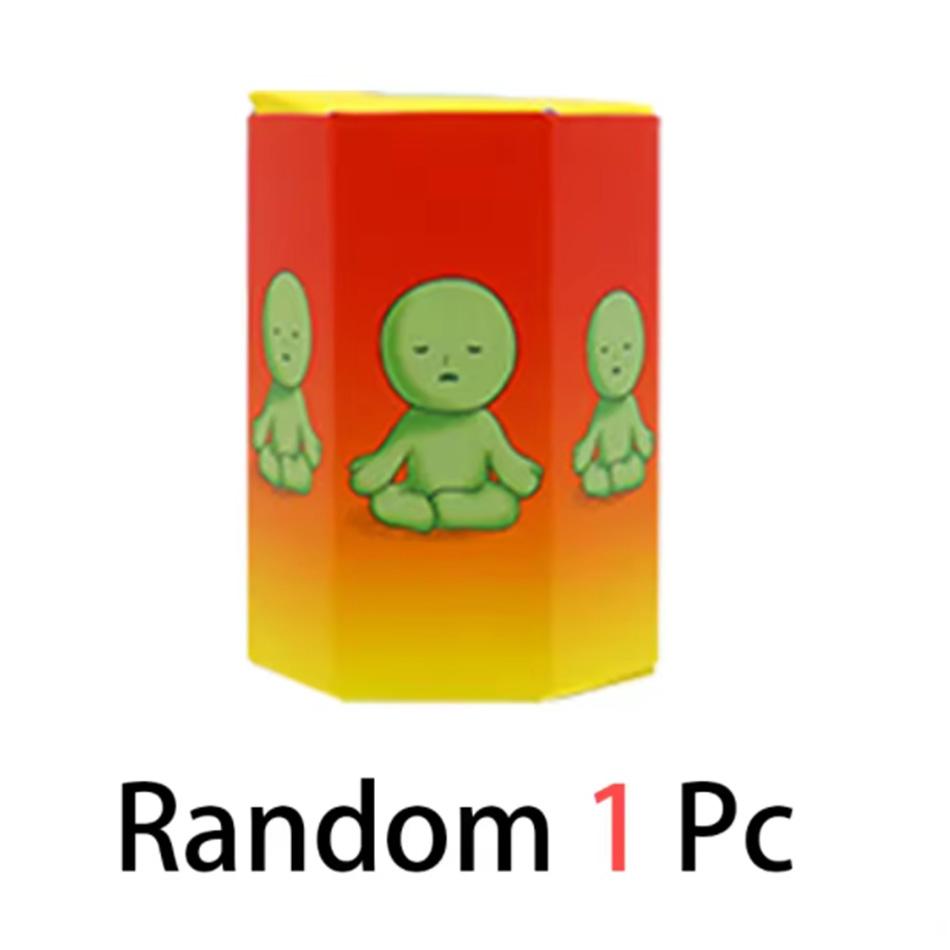 Smiski Yoga Series Blind Box – Luminous Green Figurine, Kawaii Night Light, Cute Collectible Toy, Christmas Gift