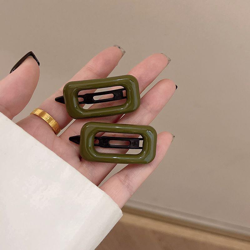 2 шт., заколка для волос Mini Bb карамельного цвета, маленькая прямоугольная шпилька, простая заколка Ins Style, заколка с боковой заколкой, головной убор для девочек, аксессуары для волос