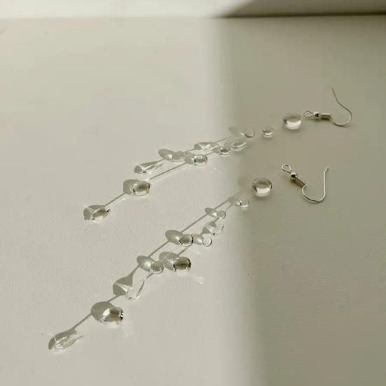 Прозрачные ювелирные изделия в виде капли воды, ожерелье из искусственного хрусталя и круглой бусины, серьги-кисточки, браслет из бисера в виде капли для свадебной вечеринки