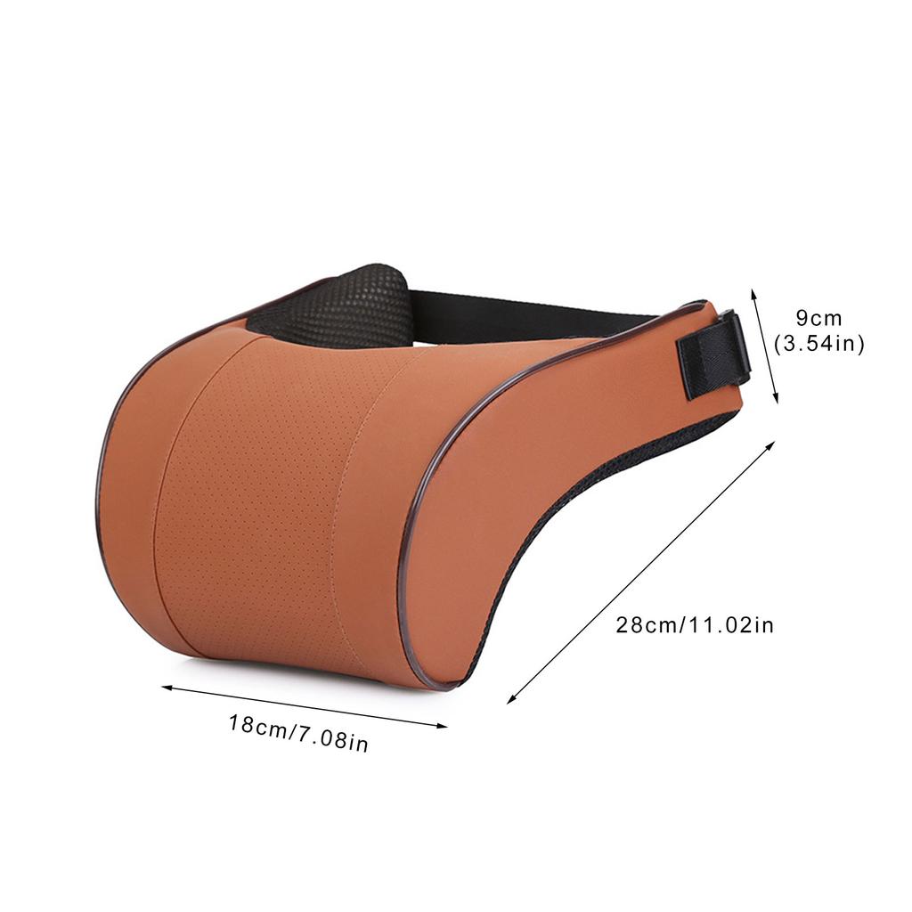 Memory Foam Car Neck Pillow PU Leather Car Headrest Pillows Car Neck Rest Seat Headrest Cushion Pad For Auto Interior Accessory