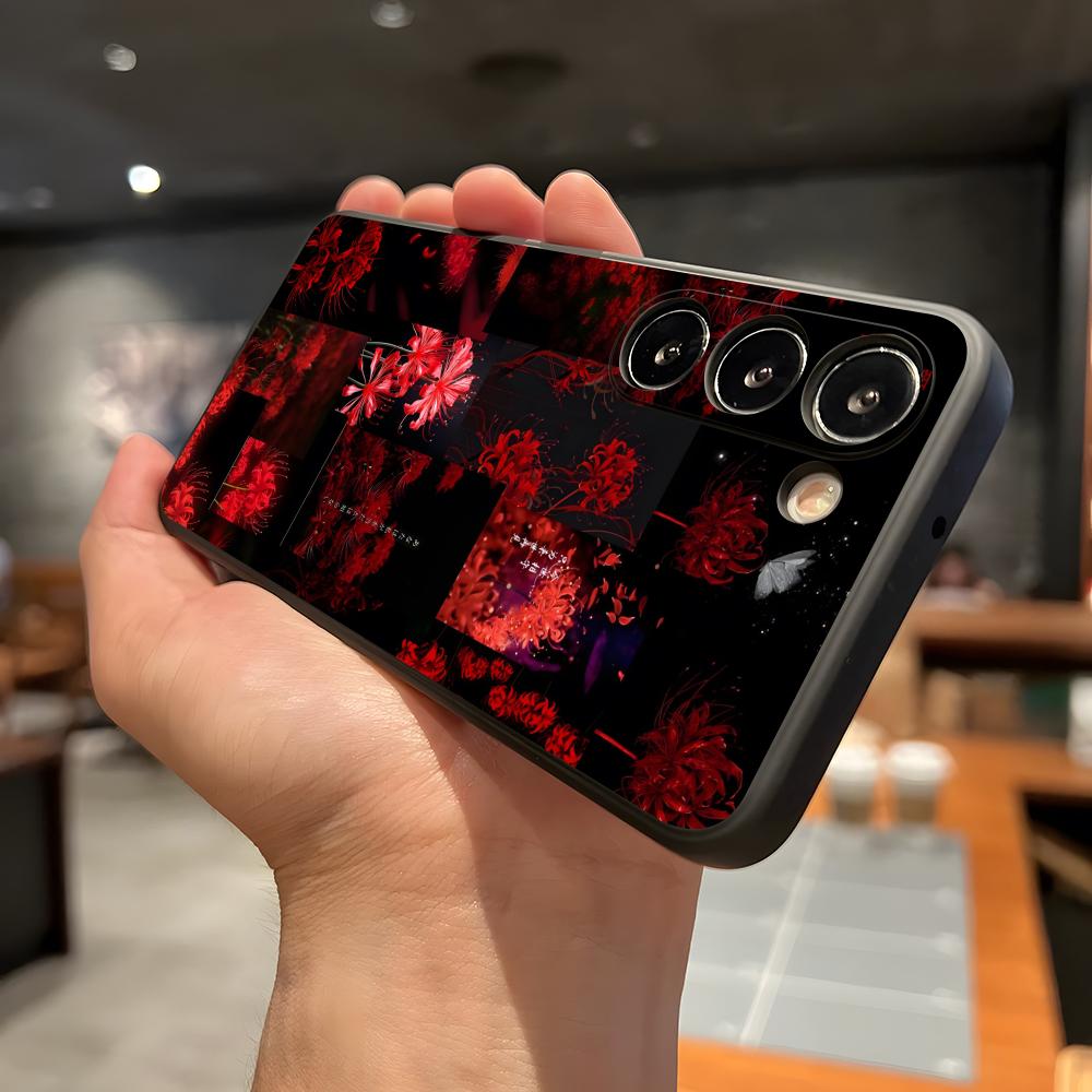 Чехол для телефона Красный Паук Лилия Цветок Ада для Samsung A56 A36 A26 A16 A15 A25 A35 A55 A14 A34 A24 A54 Черный Мягкий Чехол