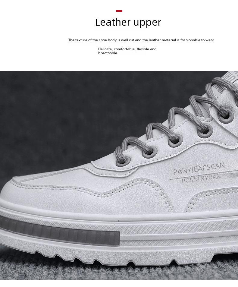 Весна 2023 Мужские кожаные туфли Martin на толстой подошве: Модный, универсальный и повседневный.