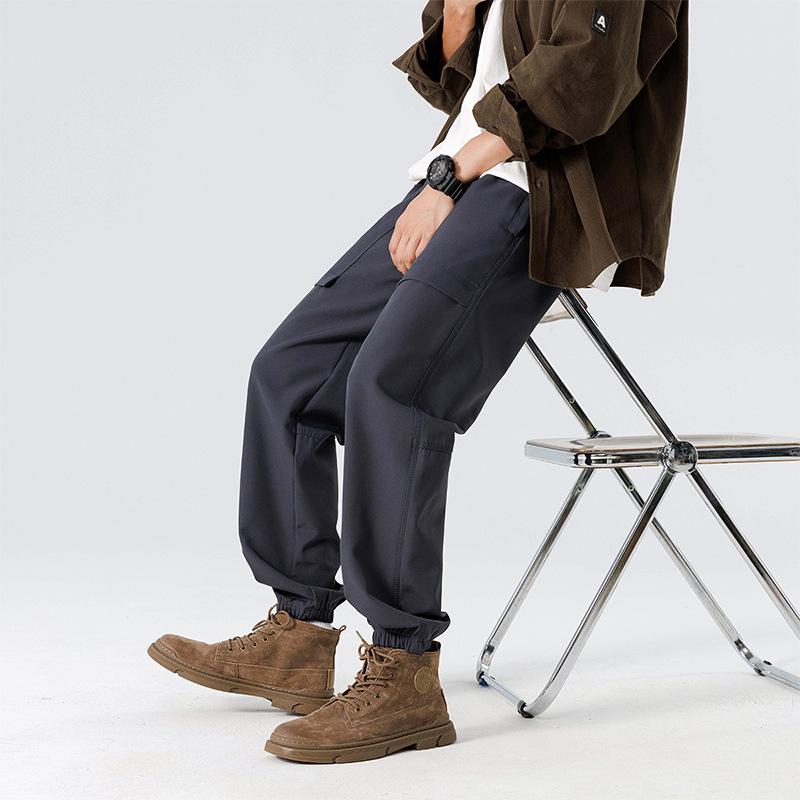 Pants Men's Spring and Autumn New Men's Casual Overalls Loose and Versatile Sports Corset Paratrooper Pants