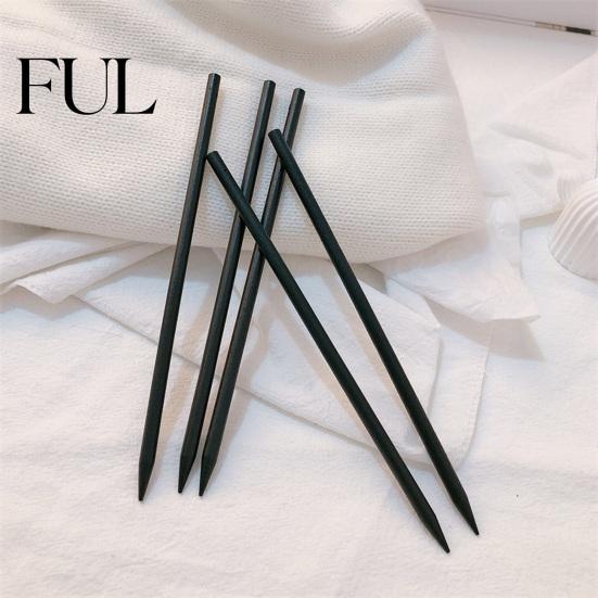 Gift-worthy Hairpins 2Pcs Chinese Style Hairpin Black Wood Chopsticks Hair Stick Decorative Accessories Women Long Pin Decoration Fashion Recital