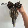 Bat Hair Accessories Halloween Silky Satin Bows, Big Ribbon Bow Clips, Oversized Cute Decor Long Tail Barrettes, for Women Girls Holiday Bows