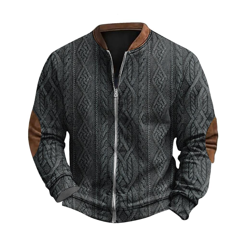 Мужская повседневная толстовка в стиле ретро с градиентным принтом