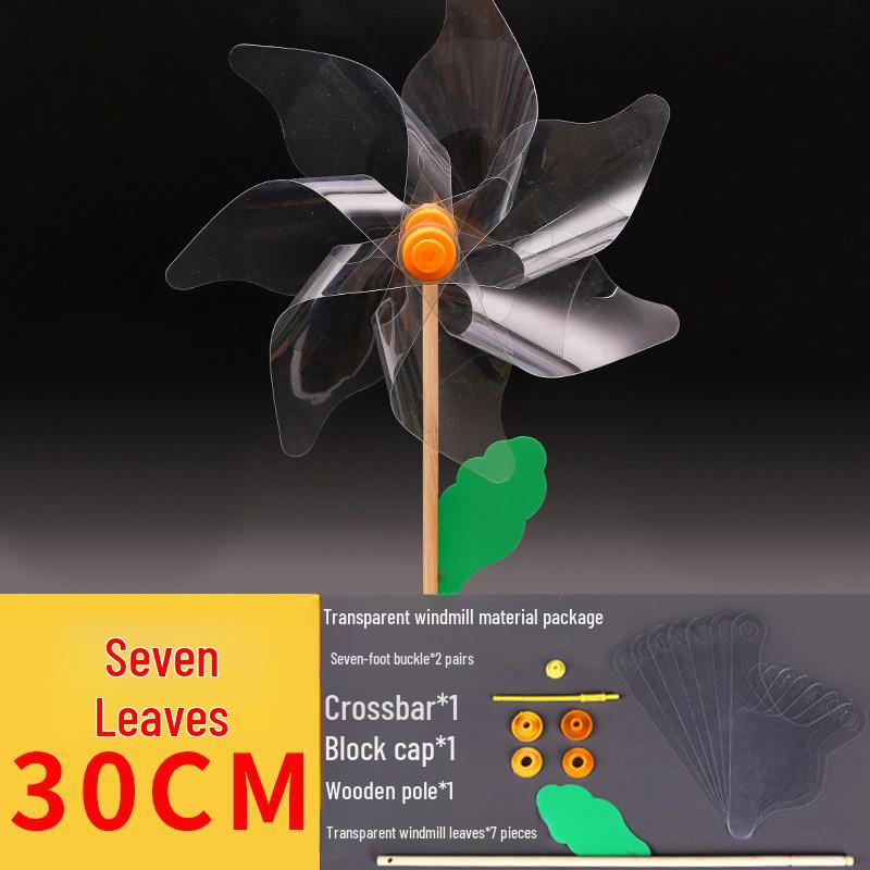 Большая прозрачная вращающаяся ветряная мельница из ПВХ - своими руками для детей, украшение на открытом воздухе