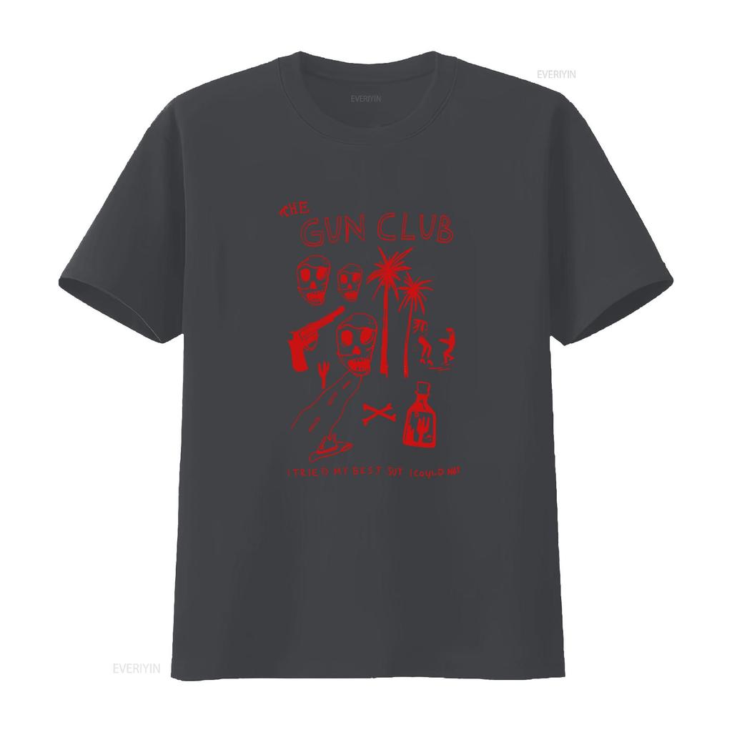 Vintage The Gun Club Band Skull Print Cotton T Shirt For Fans All Sizes Available Vintage Washed Top For Everyday Wear