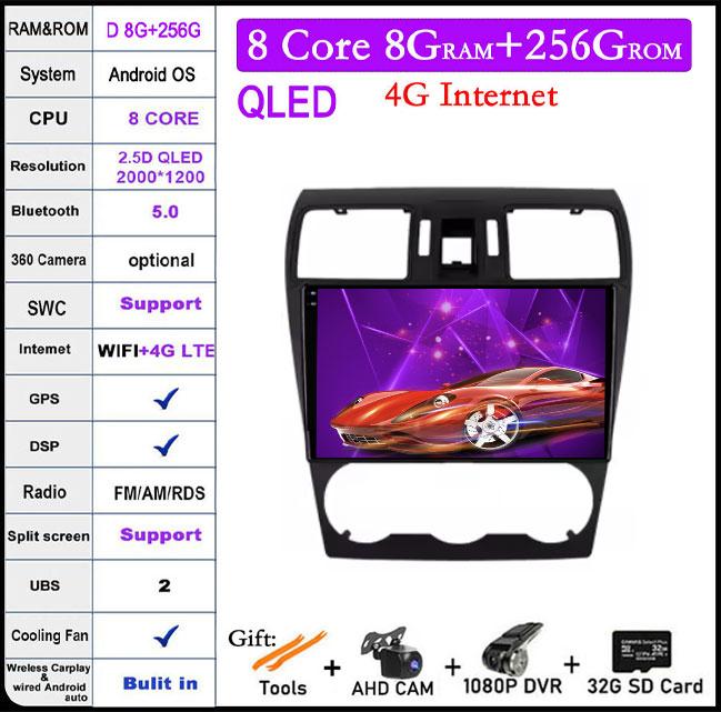 9 дюймов для Subaru Forester 4 SJ XV WRX 2012-2015 DSP Android 14 автомобильный радиоприемник мультимедиа видеоплеер навигация стерео GPS монитор