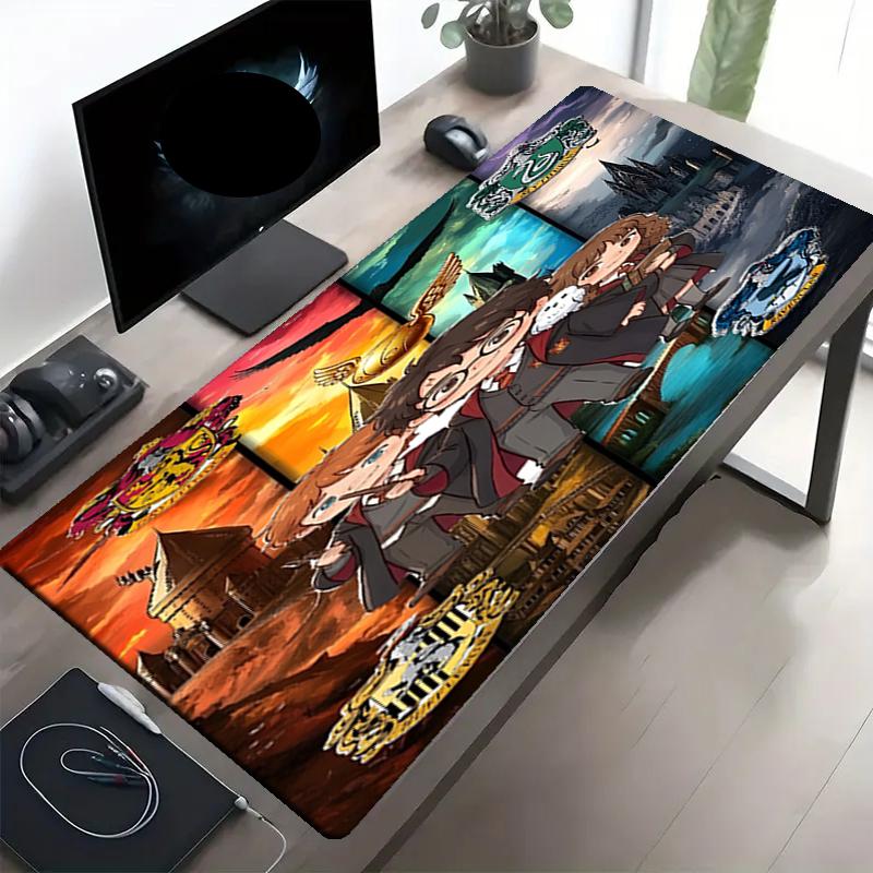 Harry Potter Print Mouse Pad, Anti‑Slip Desktop keyboard Mat, for PC Laptop Gaming Working Daily Use, Cool Festival Surprise Gift