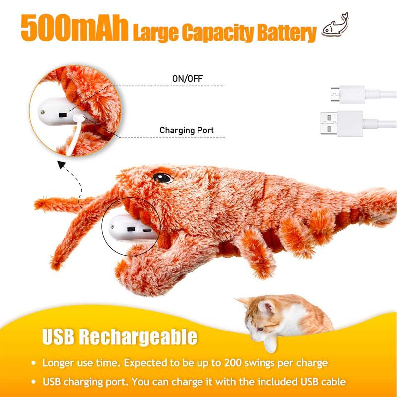 Игрушка для домашних животных, зарядка через USB, имитация электрических танцев, движущаяся дискета, лобстер, игрушка для кошек для собак, интерактивные игрушки