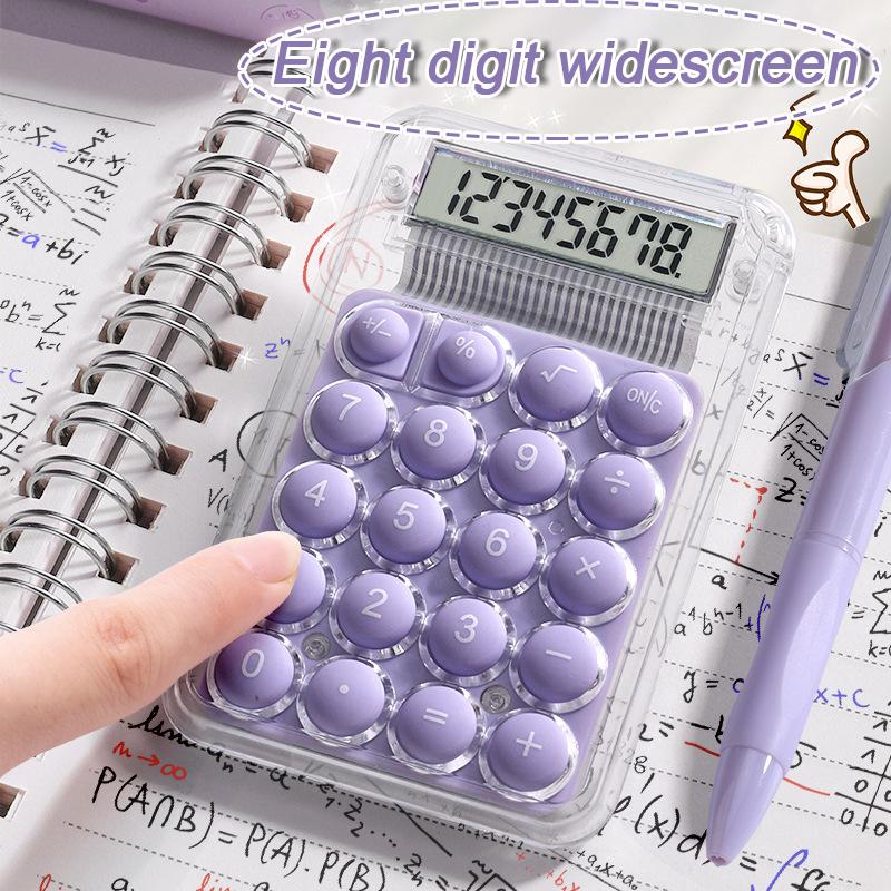 Cute Silent Calculator Mini Version Learning Auxiliary Small Portable Calculator Back To School Supplies Students/finance