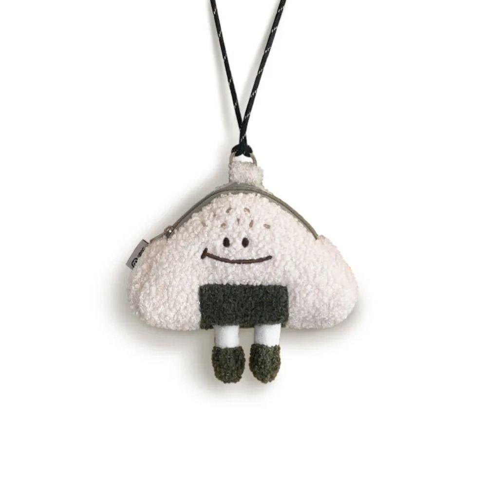 Выражение Рисовый Шарик Плюшевая Сумка На шею Кошелек Сумка Кроссбоди Забавная Холтер Маленькая Сумка Подарок