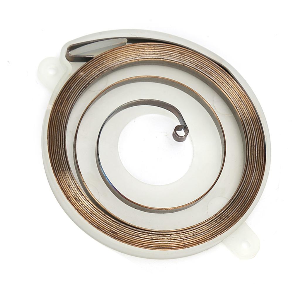 2PCS White Rewind Spring Kit 2 Hole Starter Spring Starter Recoil Spring for Stihl TS410 TS420