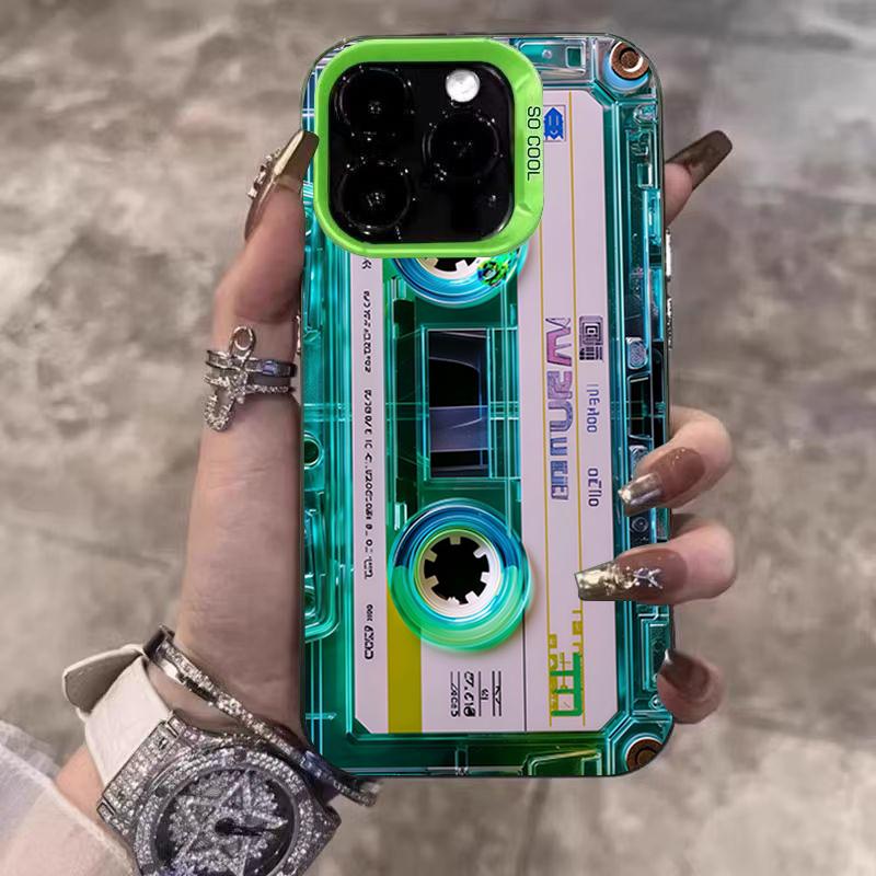 Ретро Кассетная Пленка Посеребренный Чехол Для Телефона iPhone 17 Pro Max 16 15 14 13 12 11 Pro 17 Air 16E 7 8 Plus X XS XR