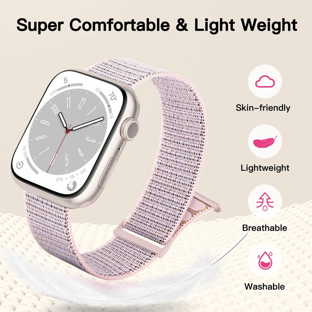 Нейлоновый ремешок-петля для Apple Watch Serise 11, ремешок 46 мм 40 мм 44 мм 45 мм 42 мм 41 мм 38 мм, умный ремень-браслет для IWatch Ultra3 49 мм Serise10/9/8/7/6/SE3/5/4